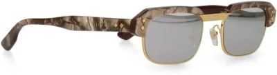 Gucci Multicolor Rectangular Sunglasses In Brown