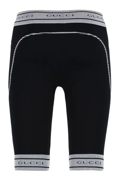 Shop Gucci Technical Fabric Leggings In Black