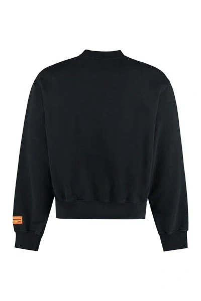 Shop Heron Preston Printed Crew-neck Sweatshirt In Black