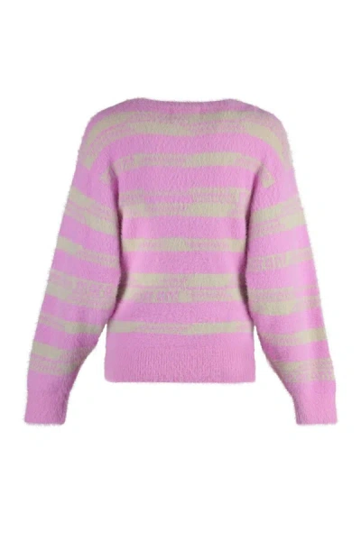 Shop Isabel Marant Étoile Orson Printed Crew-neck Sweater In Pink
