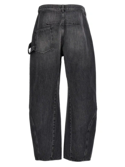 Shop Jw Anderson J.w. Anderson 'twisted Workwear' Jeans In Gray