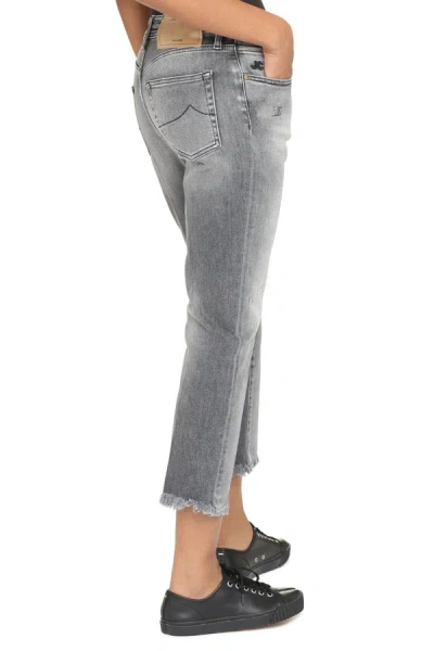 Shop Jacob Cohen Cropped Jeans In Grey