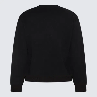 Shop Kenzo Black, White And Yellow Wool-cotton Blend Jumper