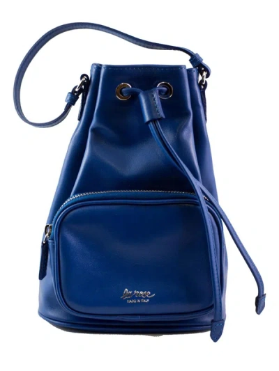 Shop La Rose Leather Satchel Bag Bluette
