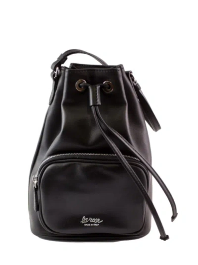 Shop La Rose Leather Satchel Bag Black
