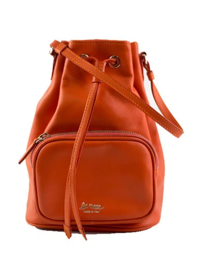 Shop La Rose Leather Satchel Bag In Orange