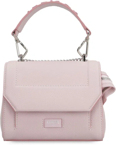Shop Lancel Ninon Leather Mini Handbag In Pink