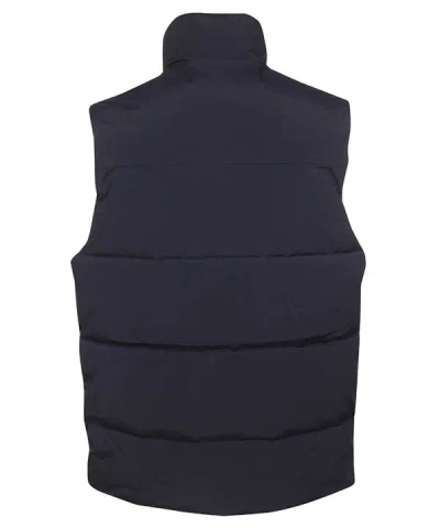 Shop Les Deux Full Zip Field Vest In Blue