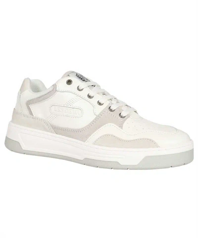 Shop Les Deux Will Leather Low-top Sneakers In White