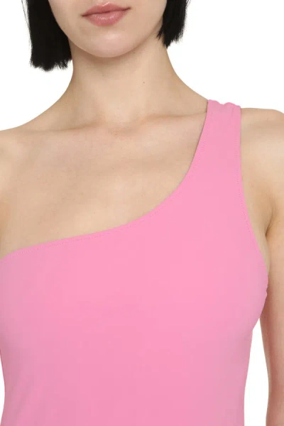 Shop Lido Ventinove One-shoulder Swimsuit In Pink