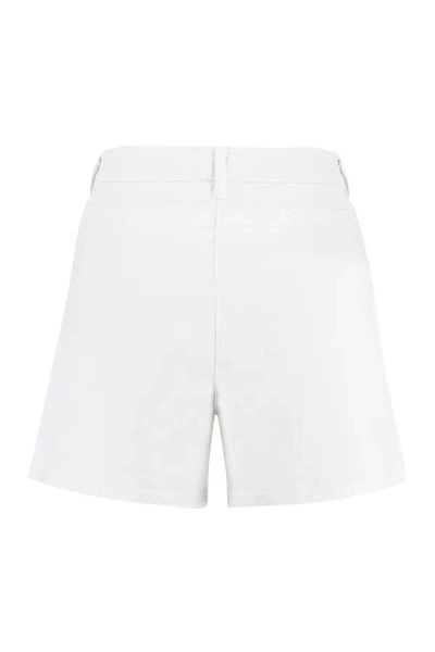 Shop Love Moschino Denim Shorts In White