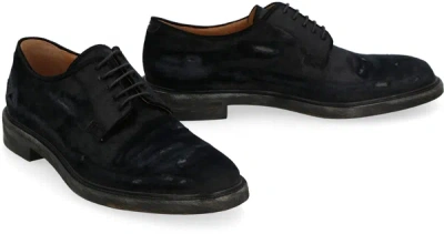 Shop Maison Margiela Chenille Lace Up Shoes In Black