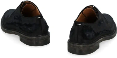 Shop Maison Margiela Chenille Lace Up Shoes In Black