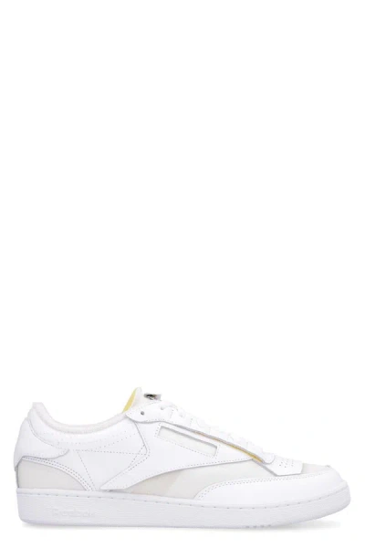 Shop Maison Margiela Mm X Reebok - Leather Low-top Sneakers In White