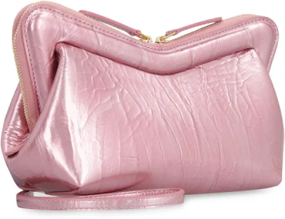 Shop Mansur Gavriel Mini M Frame Leather Bag In Pink