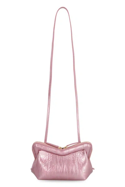 Shop Mansur Gavriel Mini M Frame Leather Bag In Pink