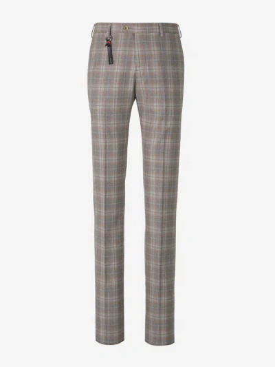 Shop Marco Pescarolo Formal Checked Trousers In Gris Clar