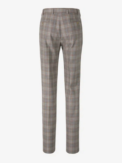 Shop Marco Pescarolo Formal Checked Trousers In Gris Clar