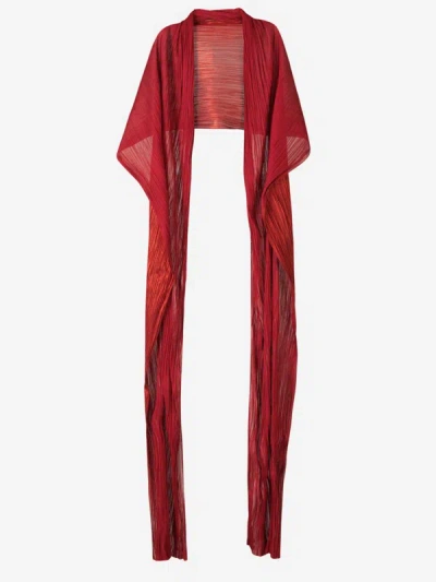 Shop Maria Lucia Hohan Fluid Silk Shawl In Red