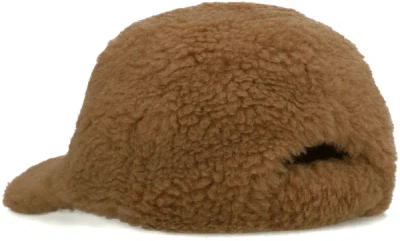 Shop Max Mara Vegan Fur Hat In Camel