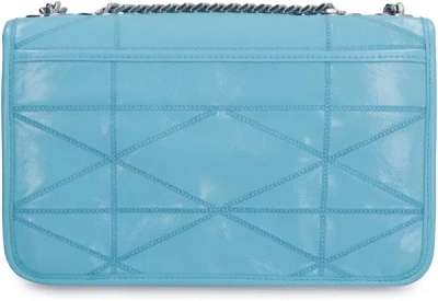 Shop Mcm Travia Leather Crossbody Bag In Blue
