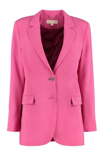 Shop Michael Michael Kors Michael Kors Single-breasted Two-button Blazer In Pink