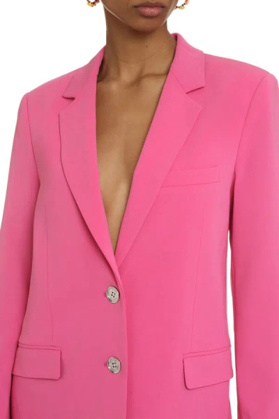 Shop Michael Michael Kors Michael Kors Single-breasted Two-button Blazer In Pink