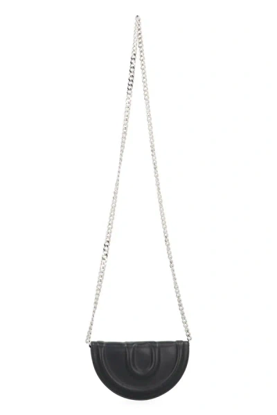 Shop Mm6 Maison Margiela Leather Mini Crossbody Bag In Black