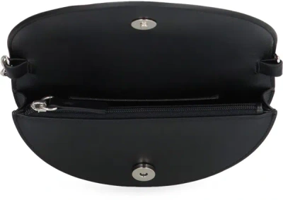 Shop Mm6 Maison Margiela Leather Mini Crossbody Bag In Black