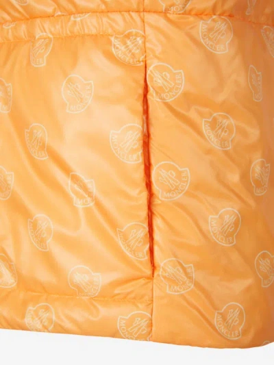 Shop Moncler Bandana Padded Vest In Orange