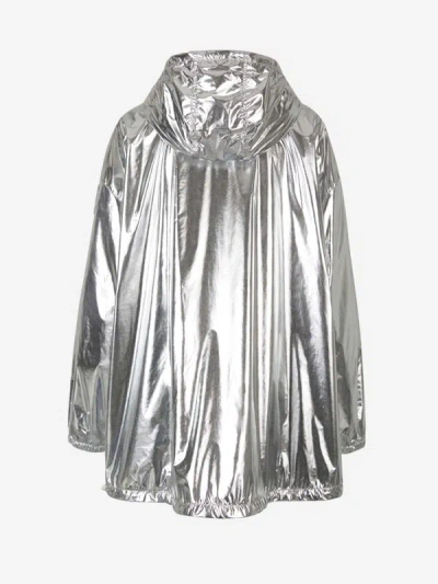 Moncler Silver Jubba Reversible Jacket In Platejat