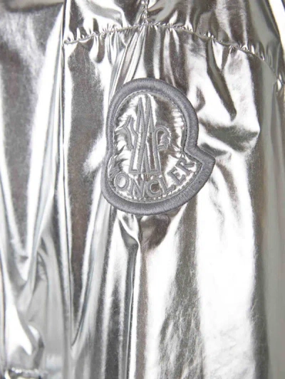 Moncler Silver Jubba Reversible Jacket In Platejat