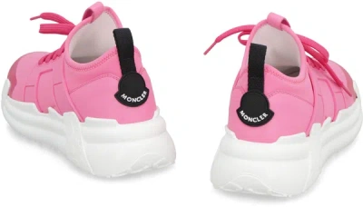 Shop Moncler Lunarove Neoprene Low-top Sneakers In Fuchsia