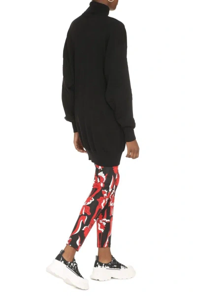 Shop Moschino Jacquard Sweater Dress In Black