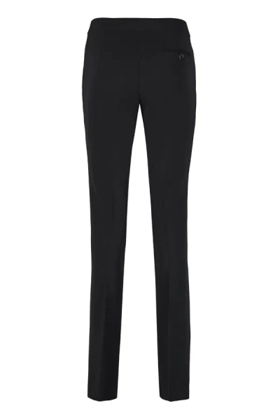 Shop Moschino Tailored Trousers In Black