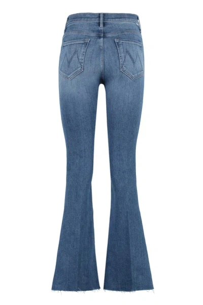 Shop Mother The Weekender Fray 5-pocket Straight-leg Jeans In Denim