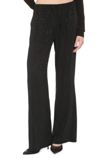 Shop P.a.r.o.s.h . Petal Trousers With Rhinestones In Black