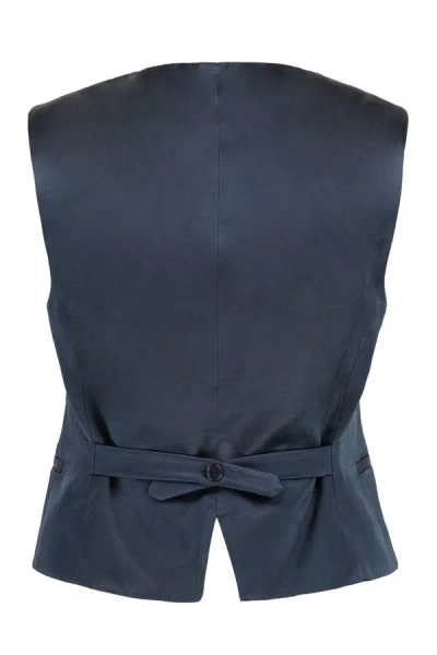 Shop P.a.r.o.s.h . Rasone Single-breasted Vest In Blue
