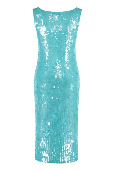 Shop P.a.r.o.s.h . Sequin Dress In Green