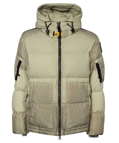 Shop Parajumpers Tomcat Hooded Down Jacket In Beige