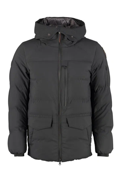 Shop Parajumpers Toukou Full Zip Padded Hooded Jacket In Black