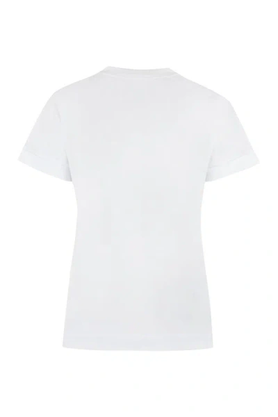 Shop Peserico Cotton Crew-neck T-shirt In White