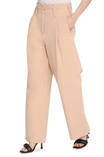 Shop Philosophy Di Lorenzo Serafini High-waist Wide-leg Trousers In Pink
