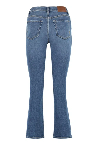 Shop Pinko Brenda High-rise Bootcut Jeans In Denim