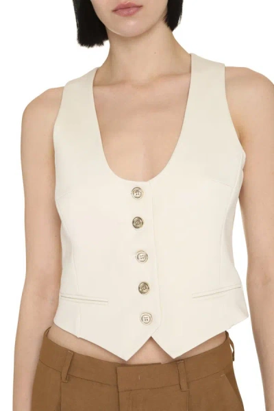 Shop Pinko Genuino Single-breasted Vest In White