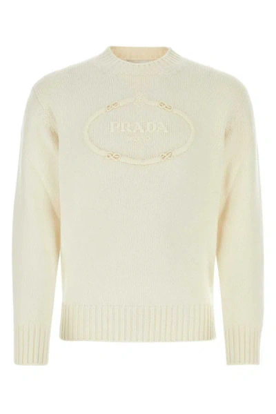 Shop Prada Knitwear In White