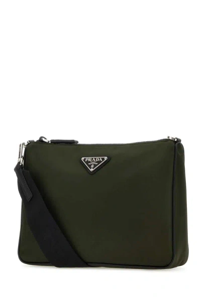 Shop Prada Shoulder Bags In Green