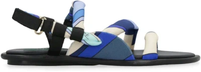 Shop Pucci Lee Flat Sandals In Multicolor