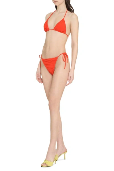 Shop Reina Olga Concetta Triangle Bra Bikini In Orange