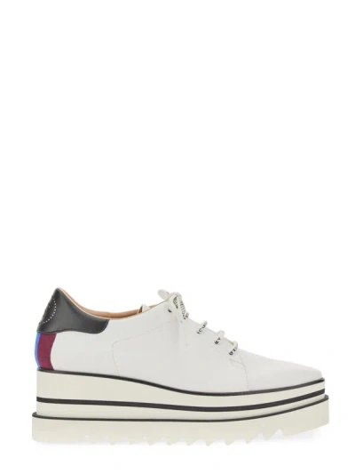 Shop Stella Mccartney "elyse" Wedge Sneakers In White